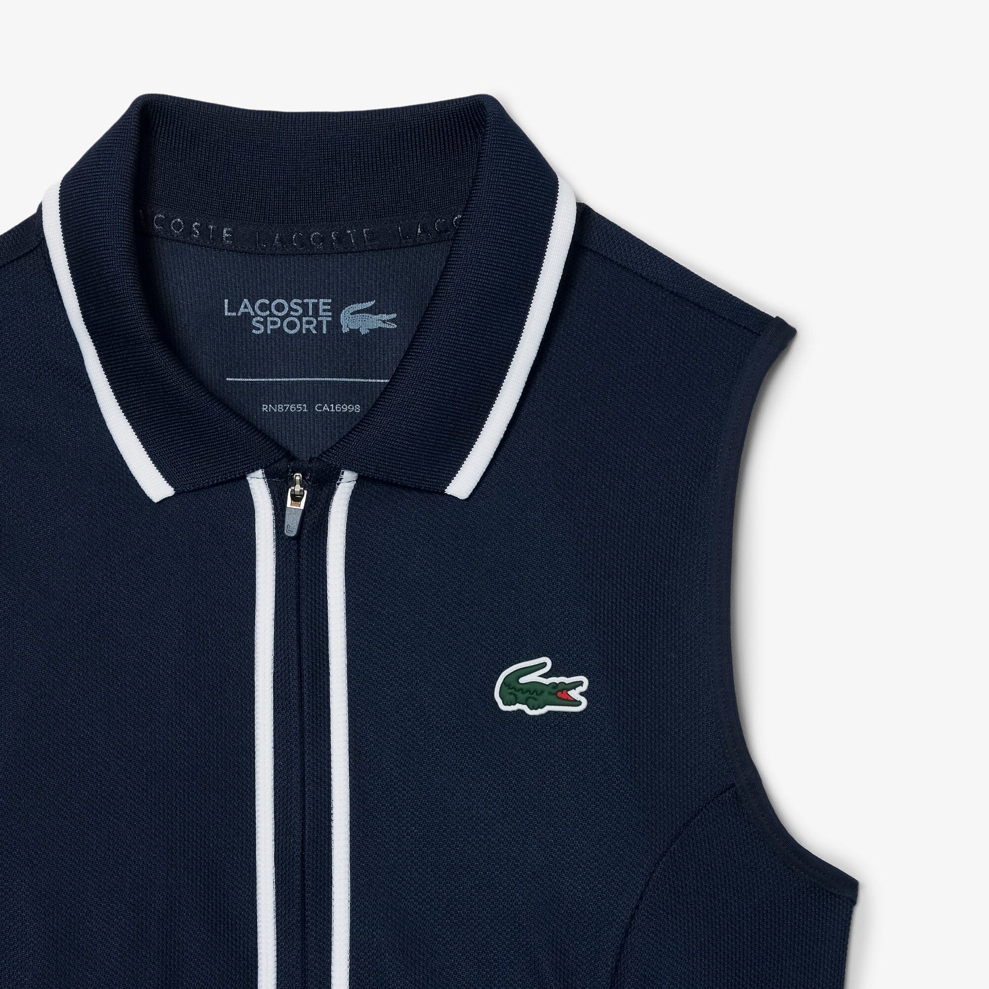 Lacoste Robe polo Golf ultra dry Bleu Marine Blanche