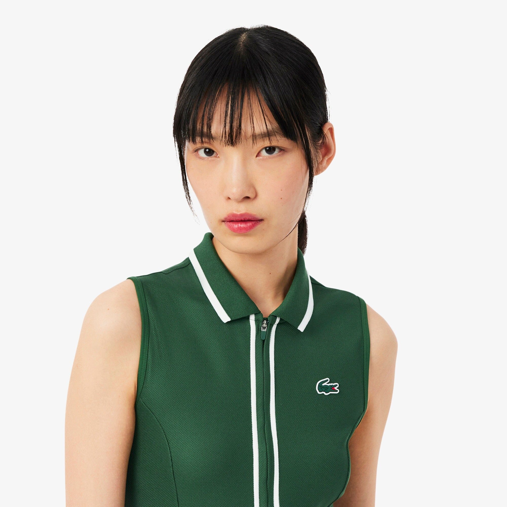 Lacoste Robe polo Golf ultra dry Verte Blanche