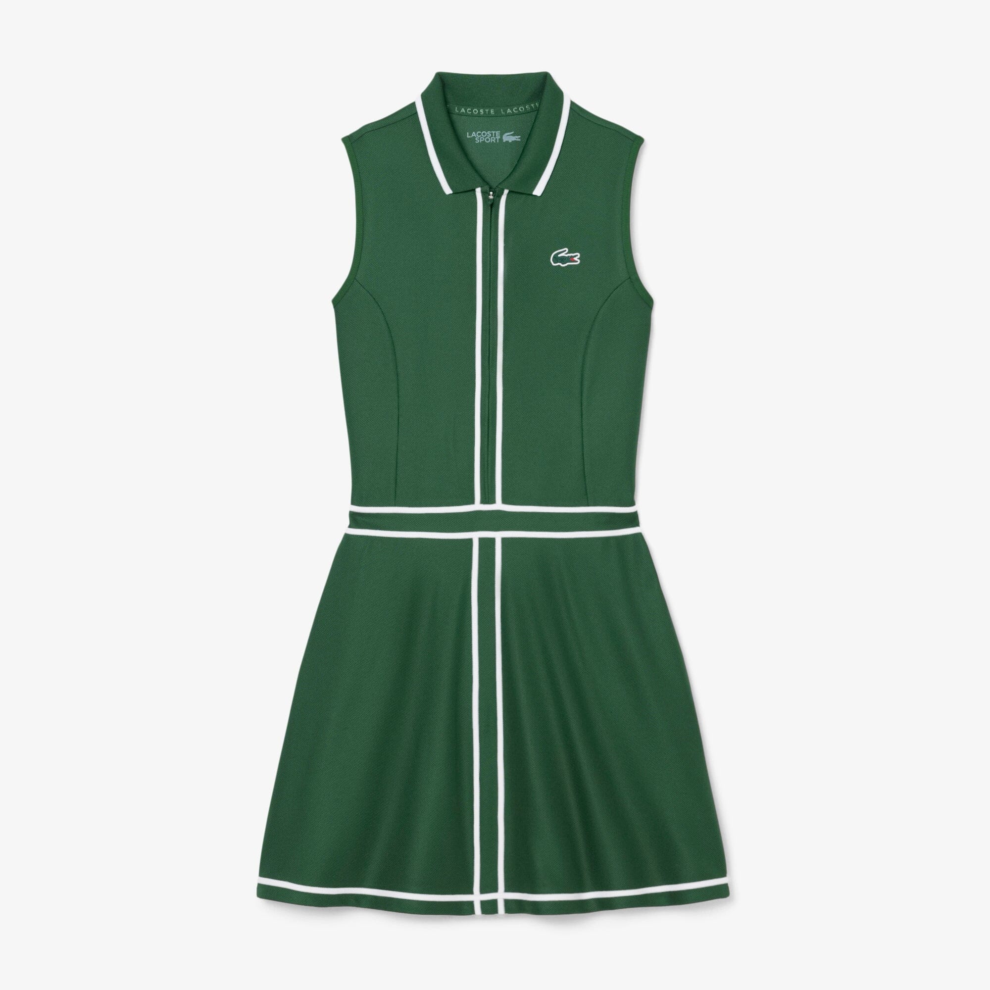 Lacoste Robe polo Golf ultra dry Verte Blanche