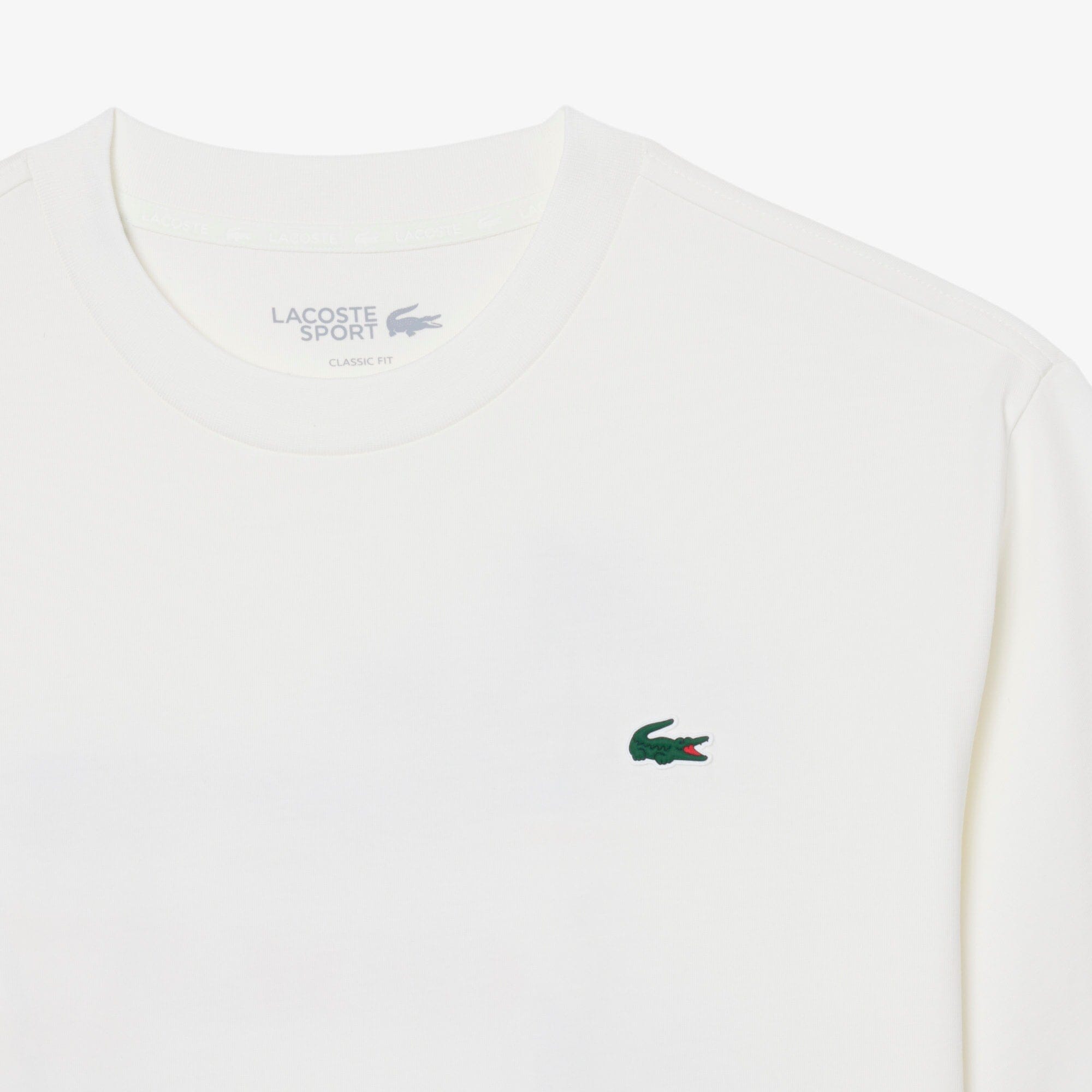 Lacoste T-shirt Golf Ultra Dry Blanc Imprimé