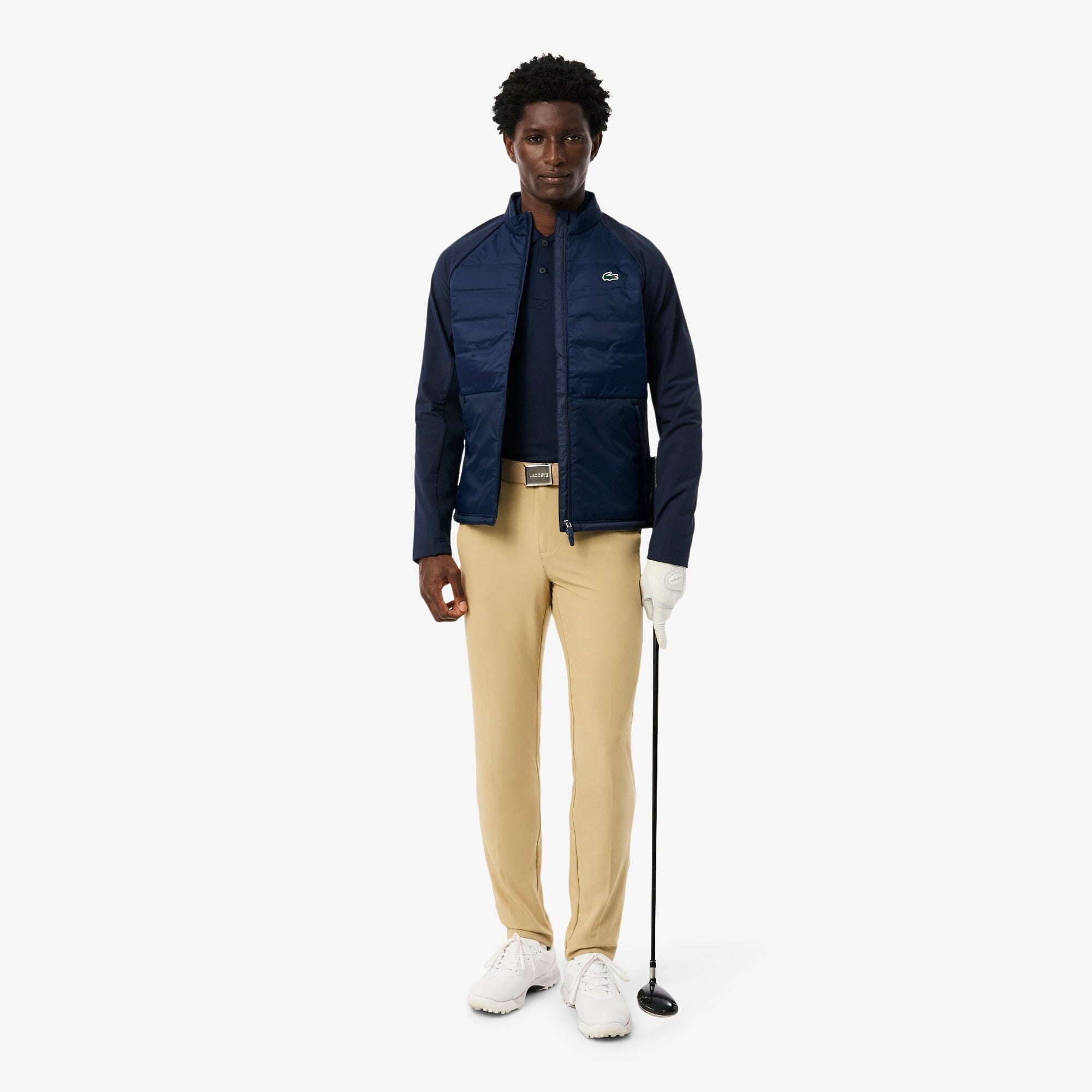 Lacoste Veste matelassé de golf col montant Bleu Marine