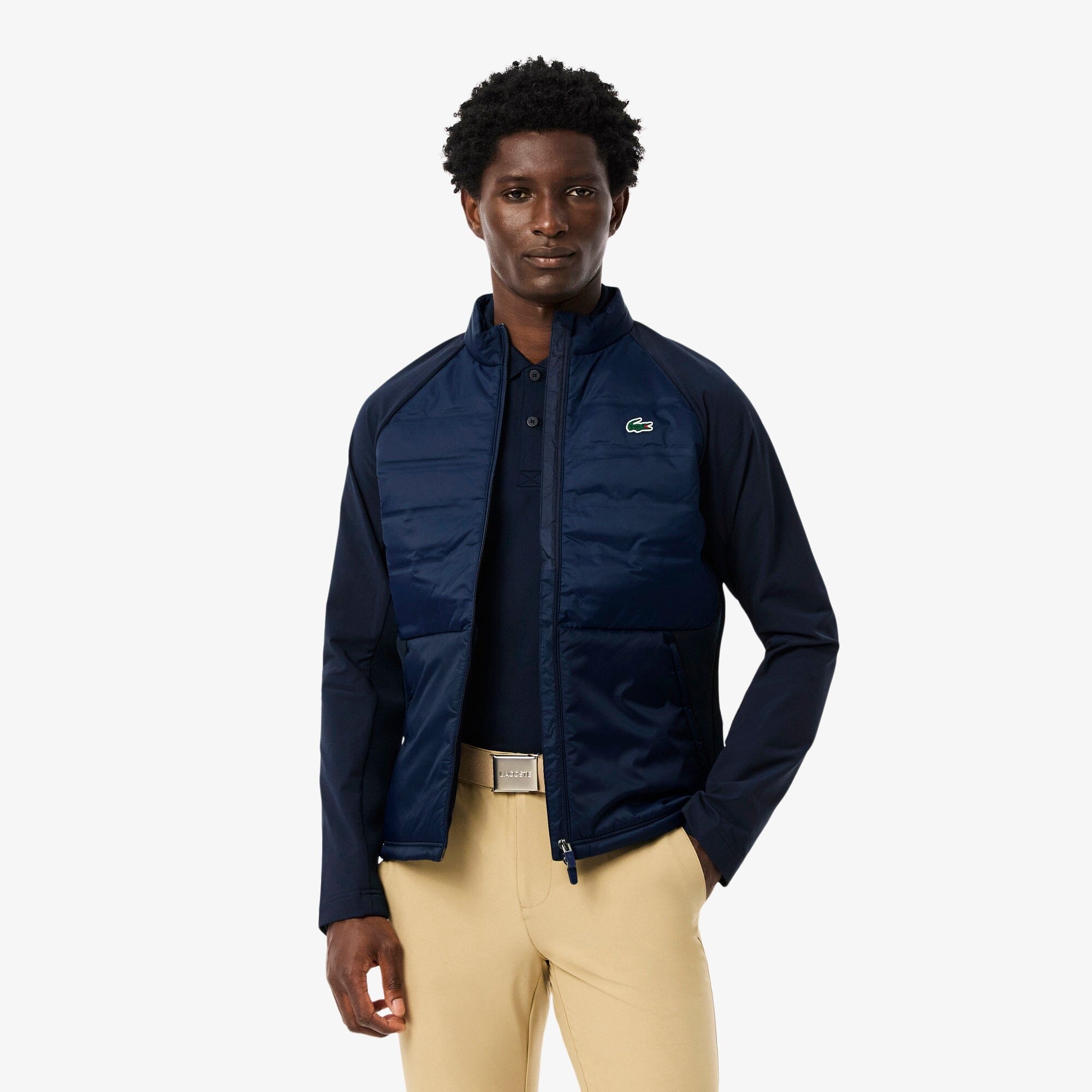 Lacoste Veste matelassé de golf col montant Bleu Marine