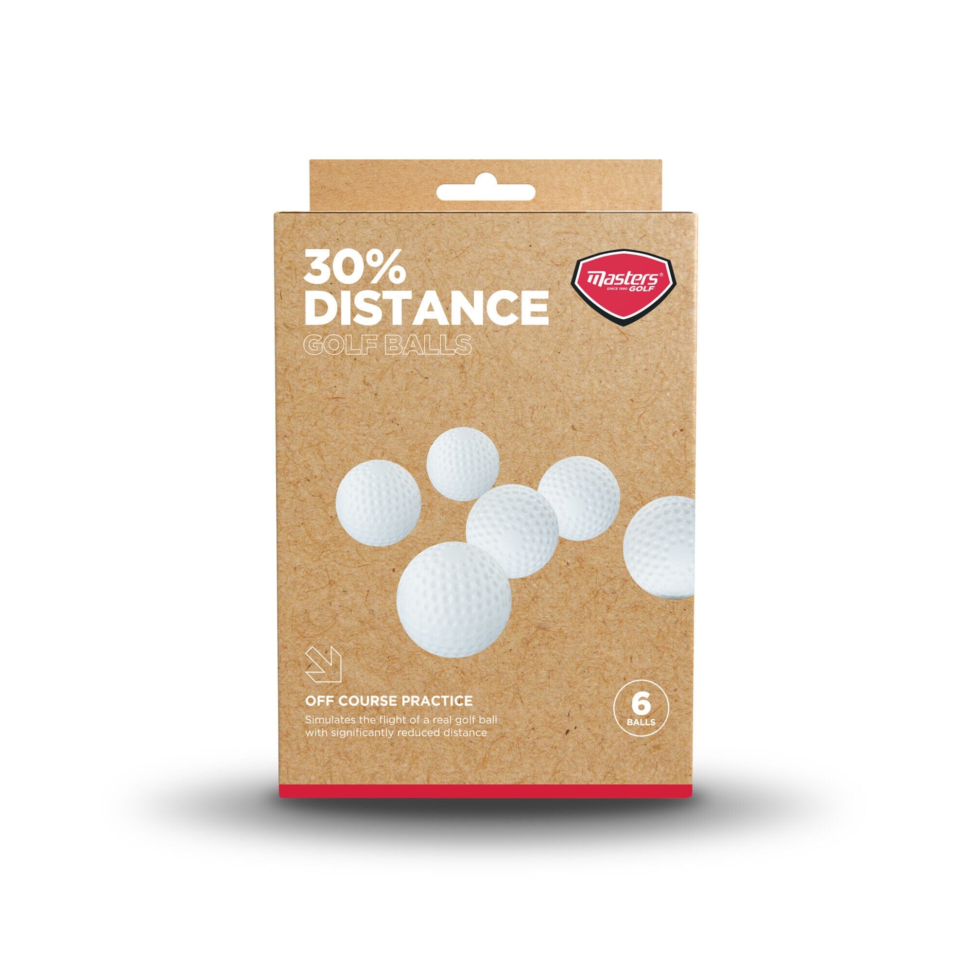Masters Balles de golf 30% Distance (6 balles)