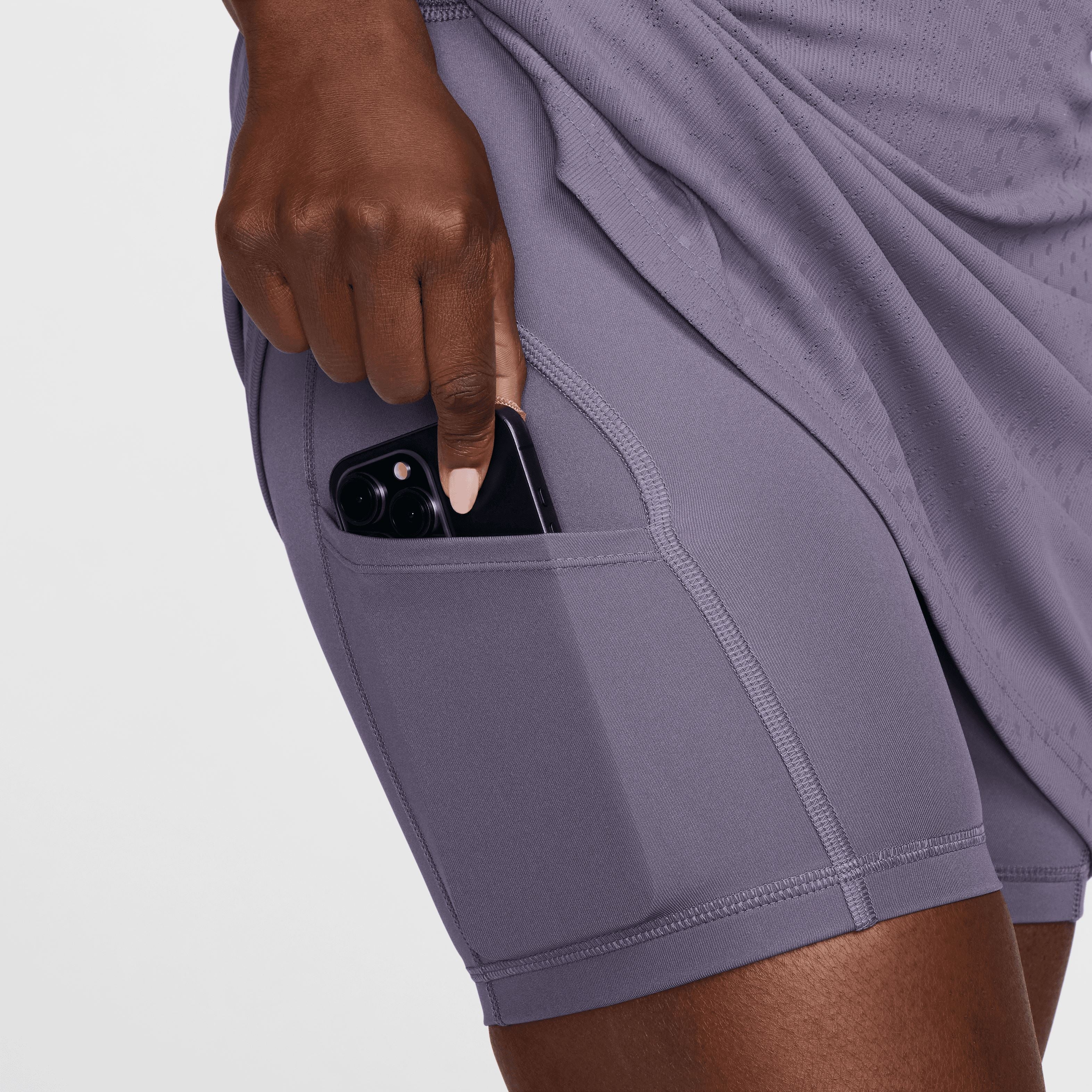 NIKE DRI-FIT ADVANTAGE JUPE Mauve