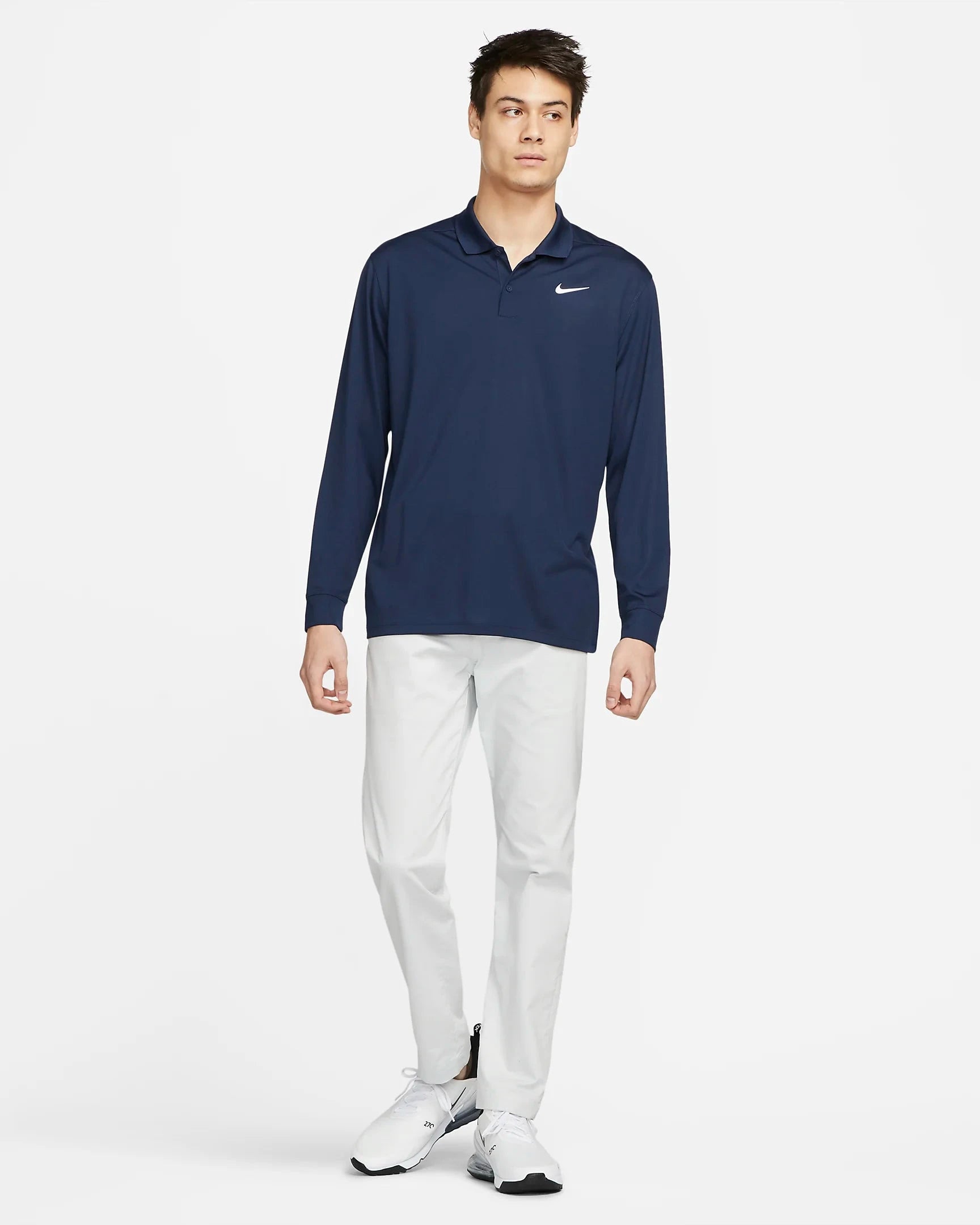 Nike Polo Homme manche longue Bleu