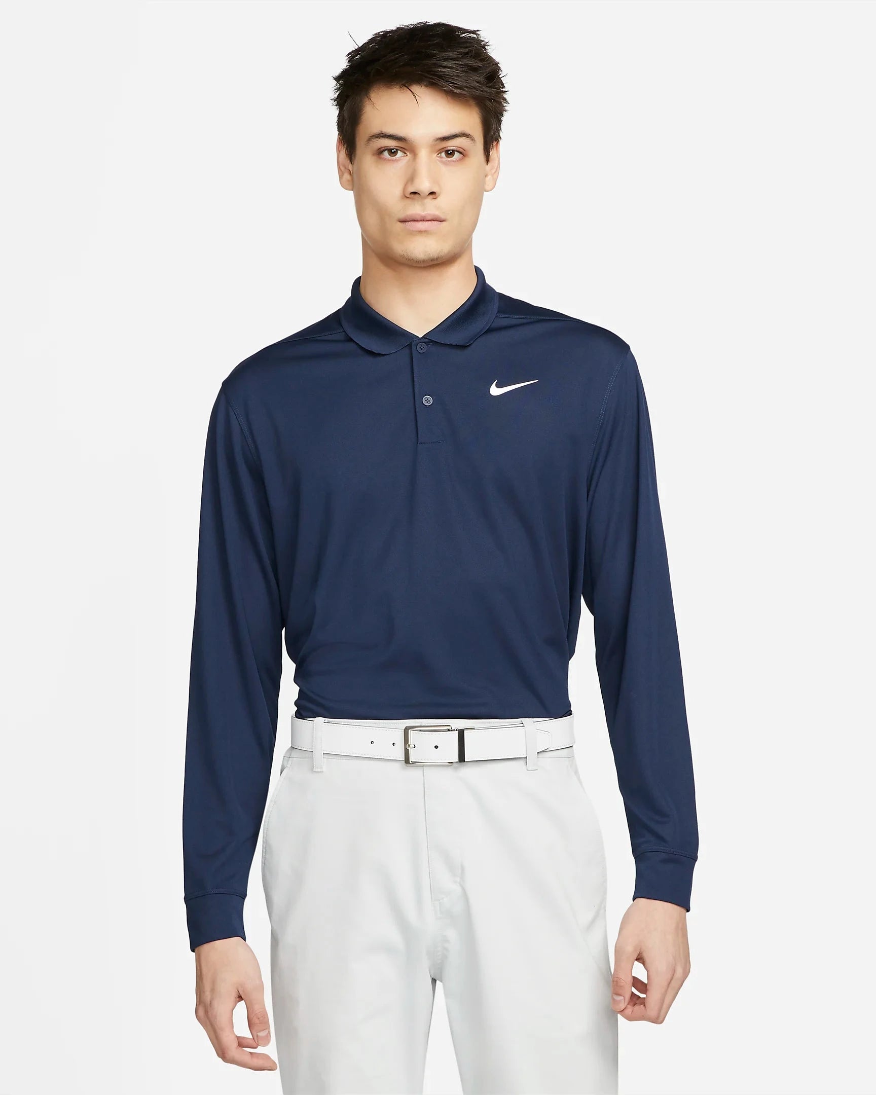 Nike Polo Homme manche longue Bleu