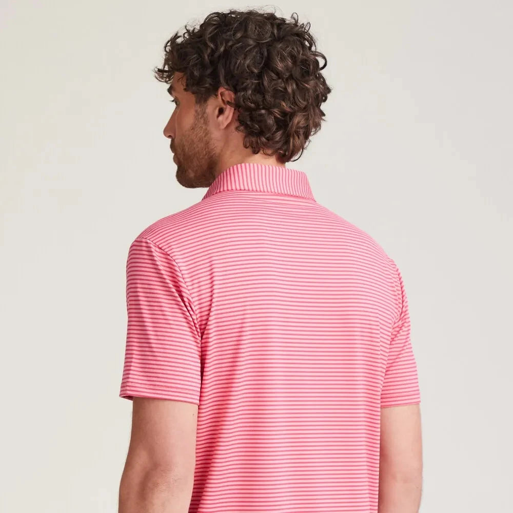 Ping Polo LANGFORD golf avec rayures Rouge Rose