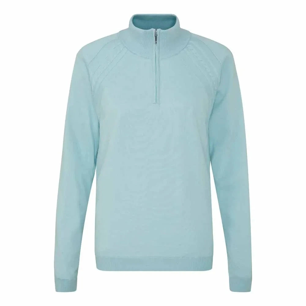 Ping Pull 1/4 Zip Melodie avec protection contre le vent OPALE