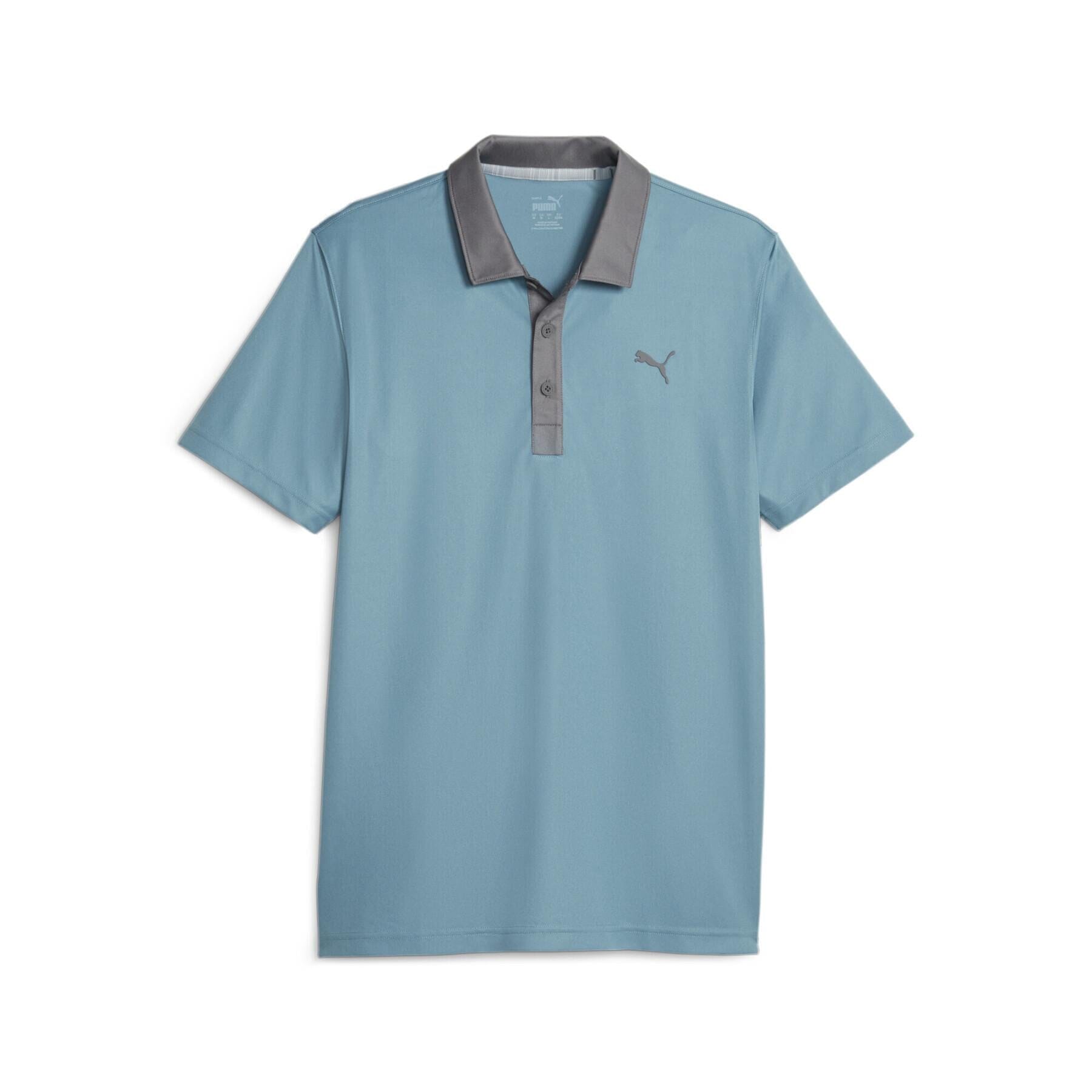 PUMA POLO GAMER BLEU VERT GRIS