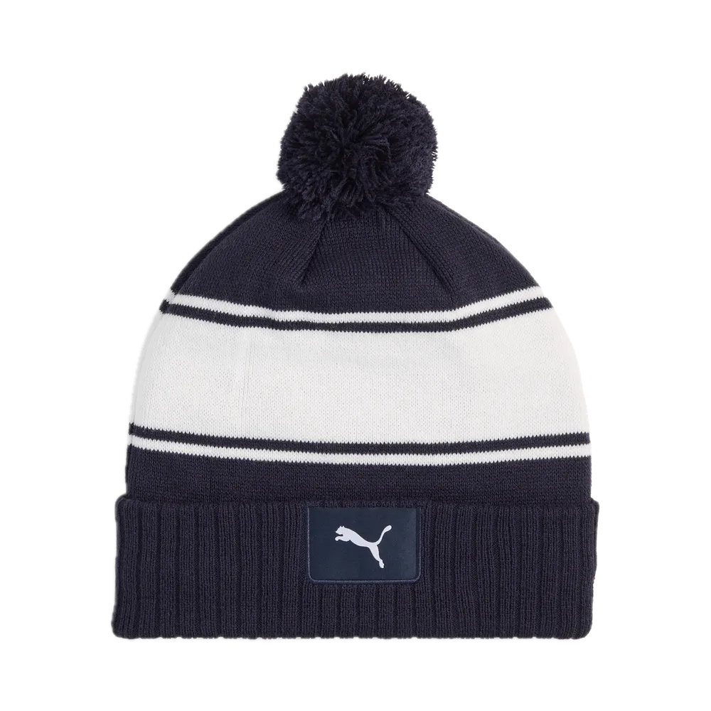 Puma Bonnet Sport Pom Beanie Bleu Marine et Blanc