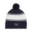 Puma Bonnet Sport Pom Beanie Bleu Marine et Blanc