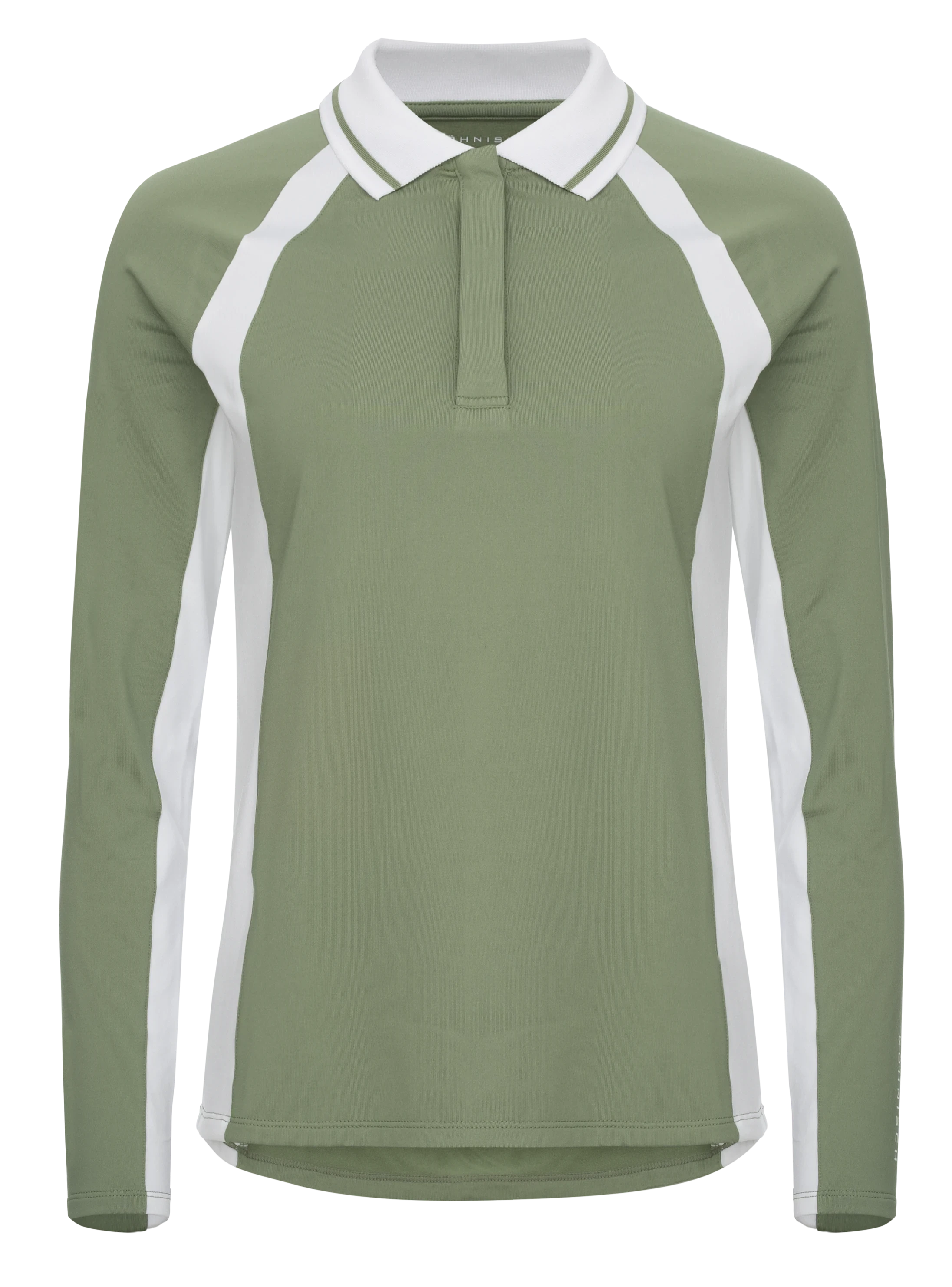 Rohnisch polo chaud femme manches longues sage green