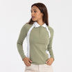 Rohnisch polo chaud femme manches longues sage green