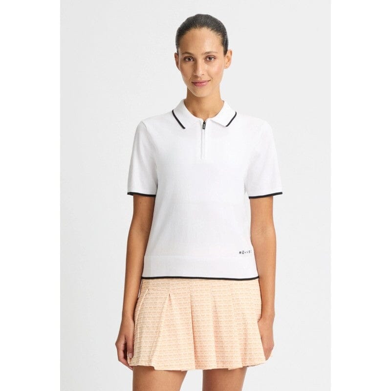 Rohnisch polo knitted top blanc