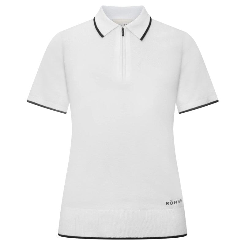Rohnisch polo knitted top blanc