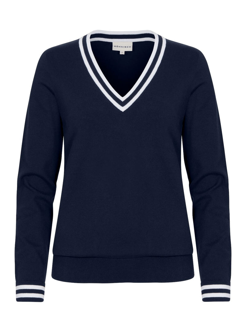Röhnisch pull Adele knitted sweater, Navy Rohnisch