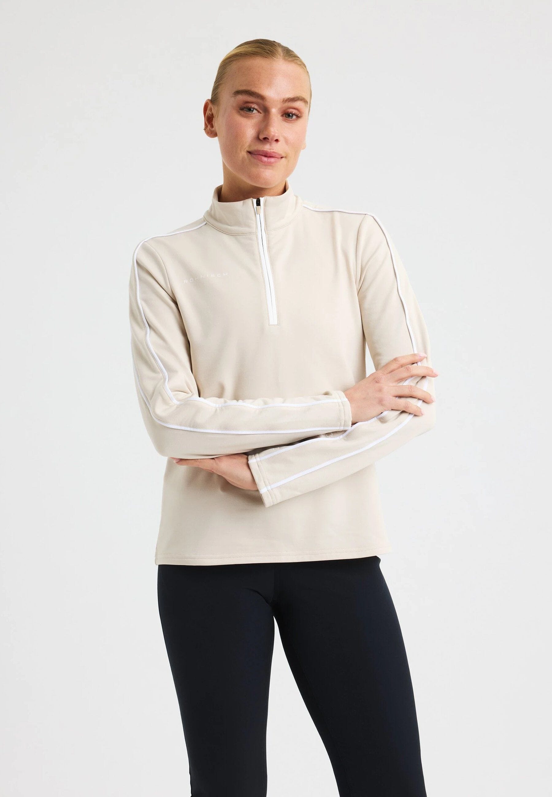 Rohnisch Pull AMIE Demi Zip beige