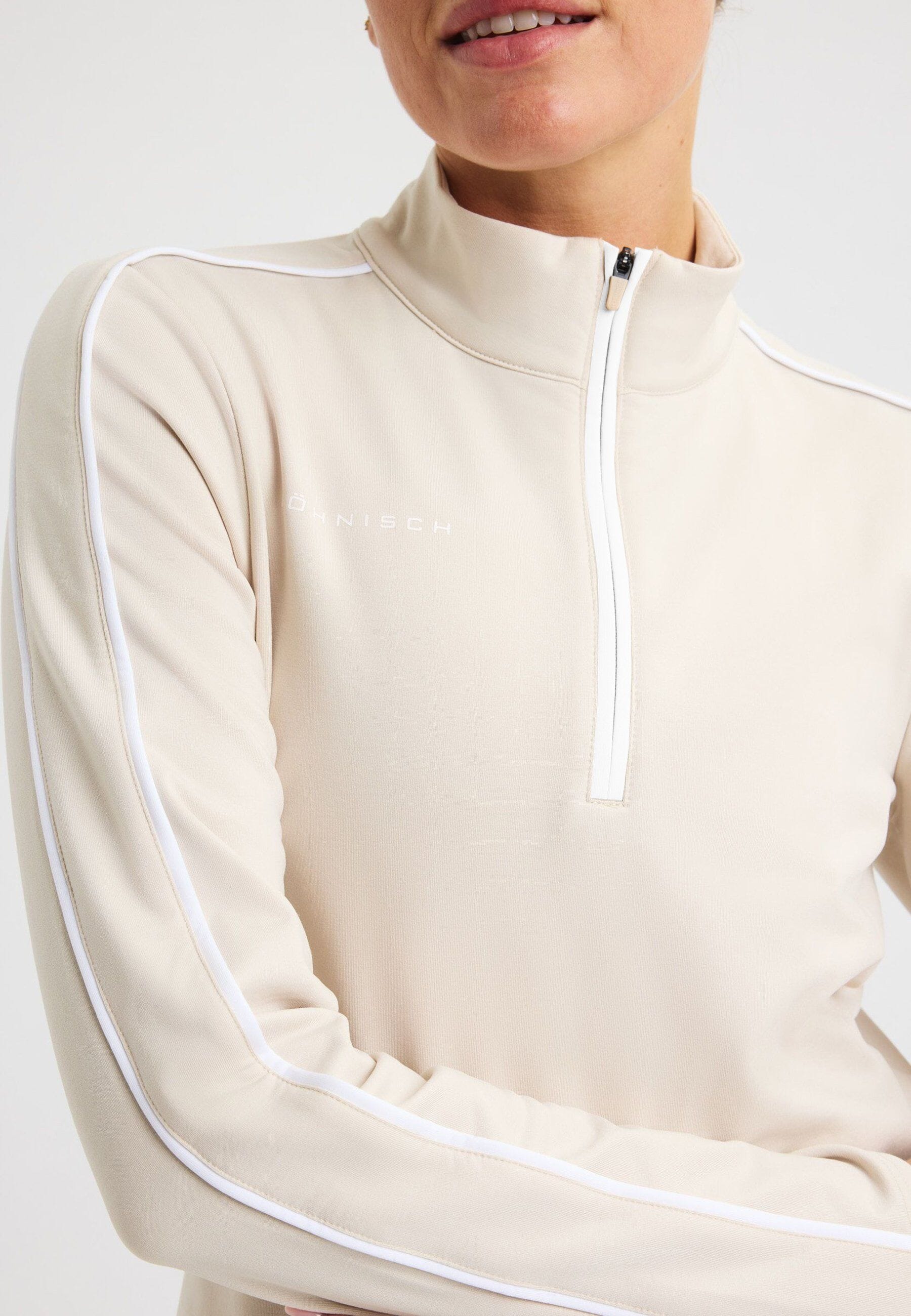 Rohnisch Pull AMIE Demi Zip beige