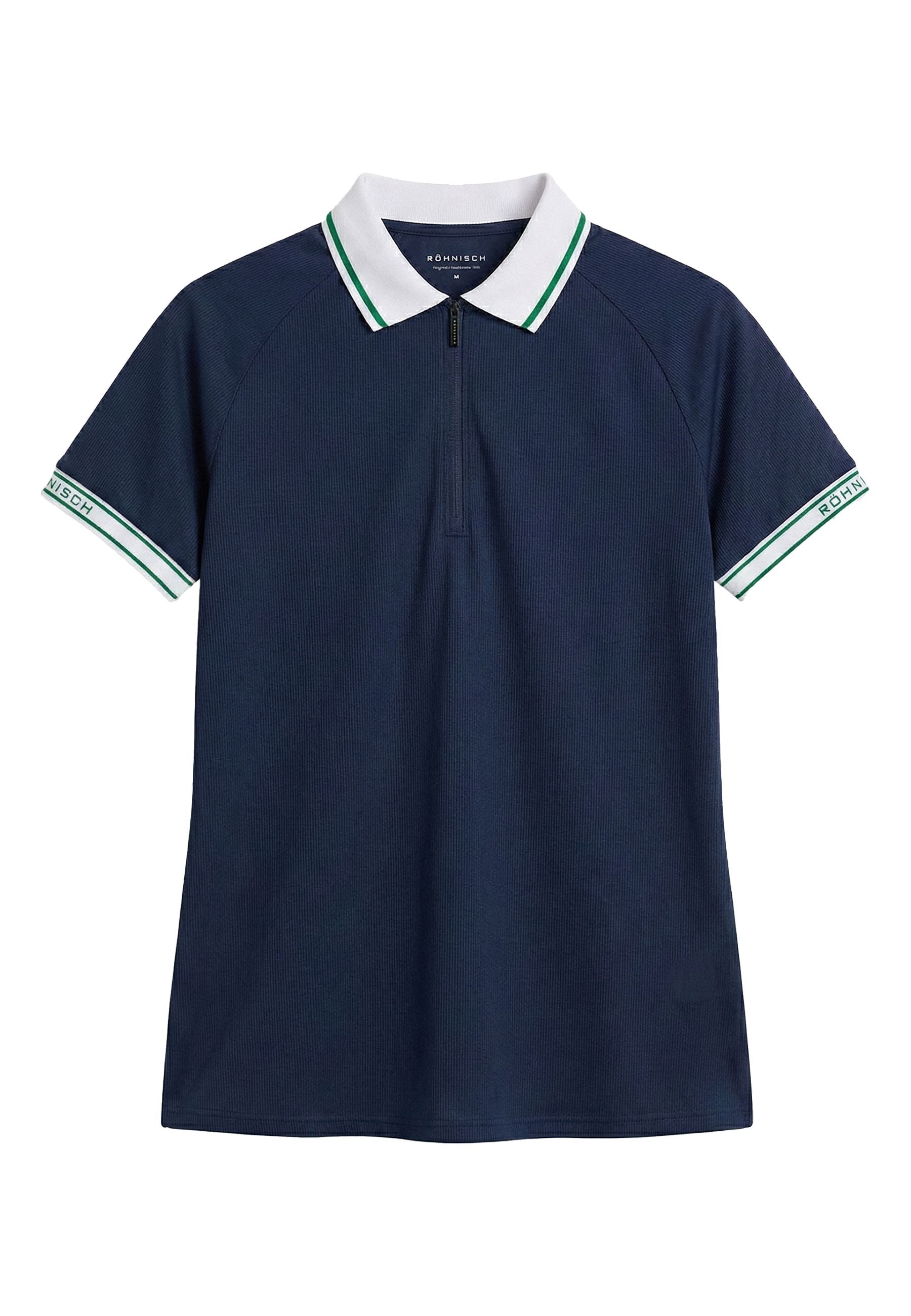 Röhnisch RIB Poloshirt zipé Bleu Marine/Vert