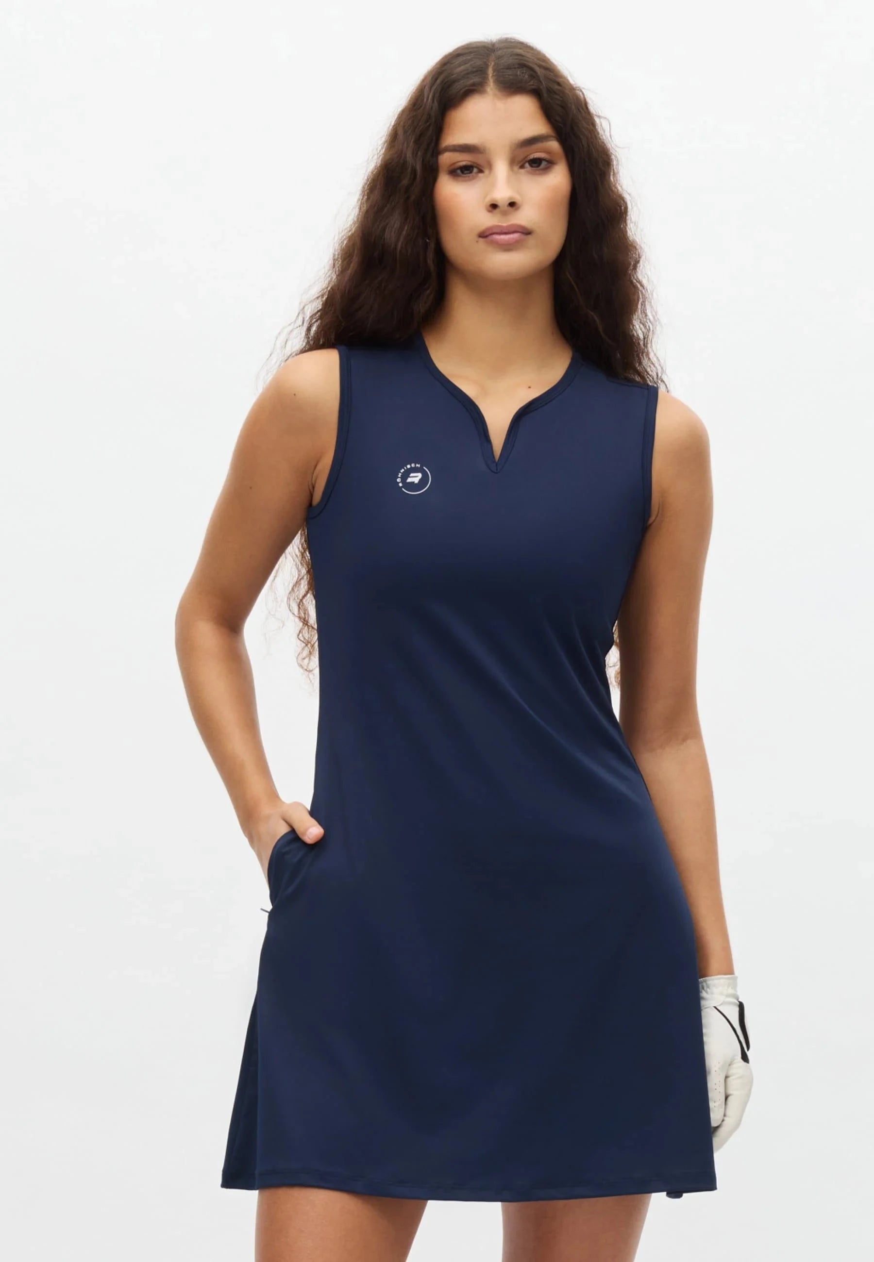 Röhnisch Robe polo Mesh Motion Bleu Marine