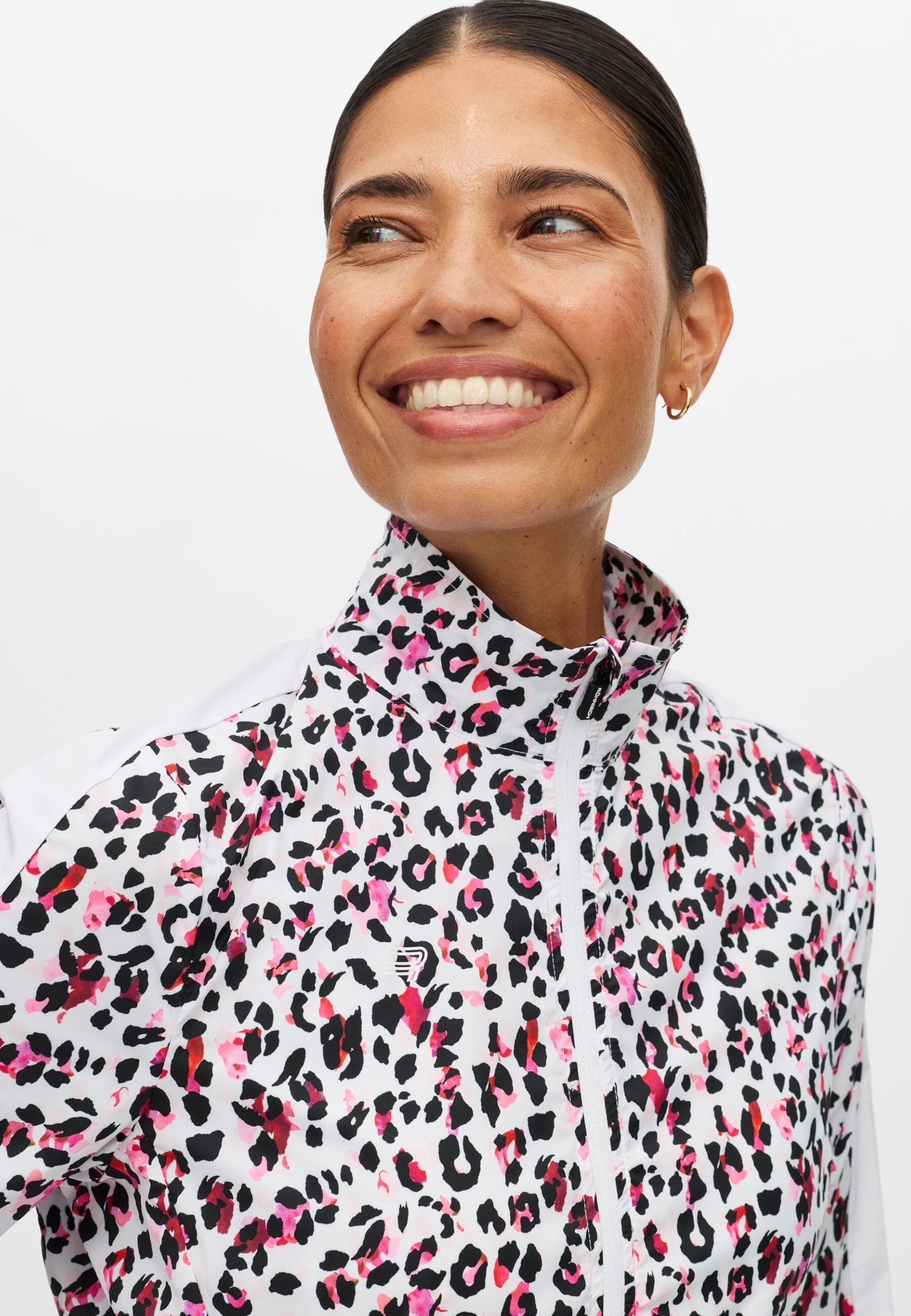 Röhnisch Veste légère Imprimé léopard rose bordeaux