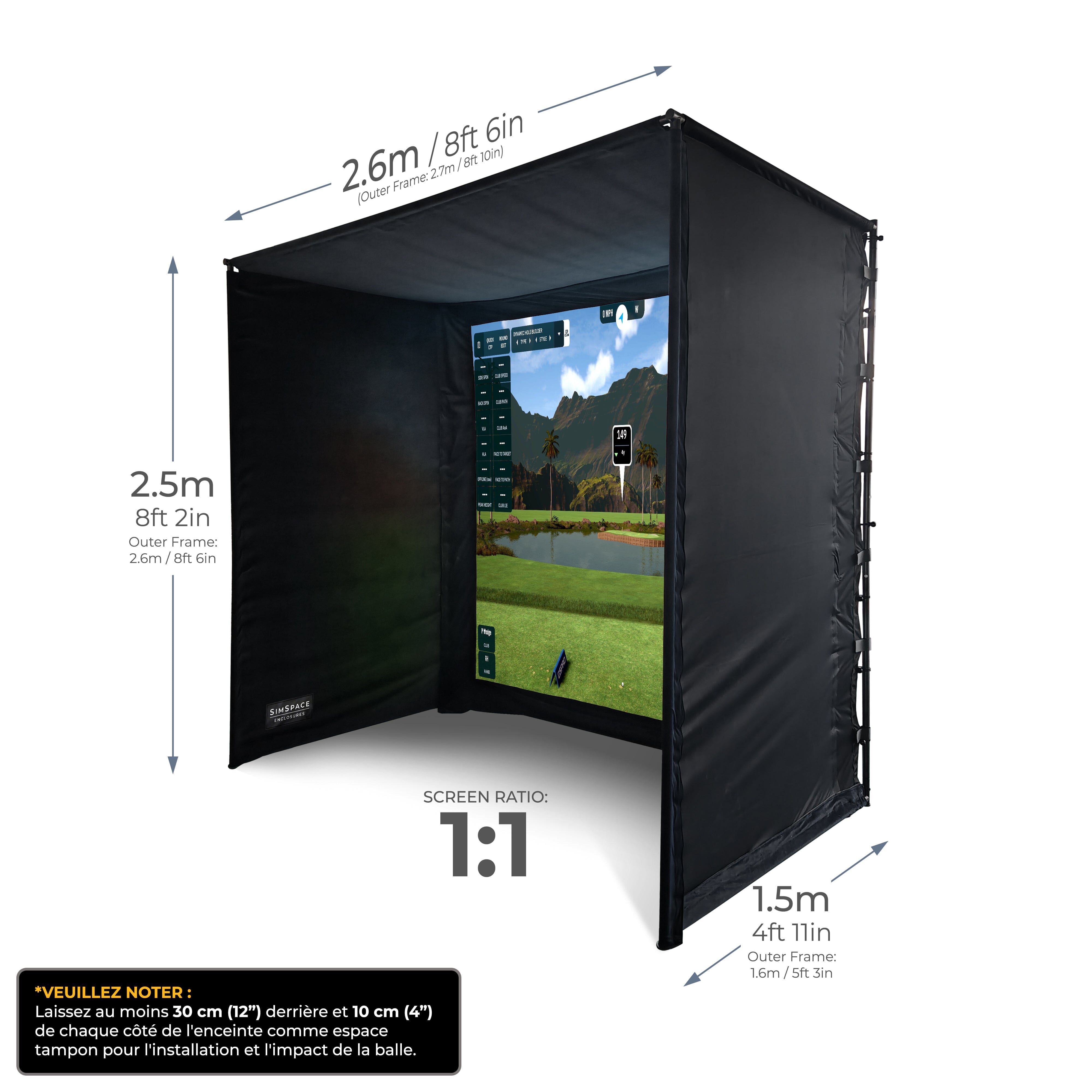 SimSpace Cage pour simulateur de golf