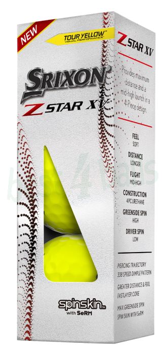 Srixon Balles Z Star XV Jaune (Boite de 12 balles)