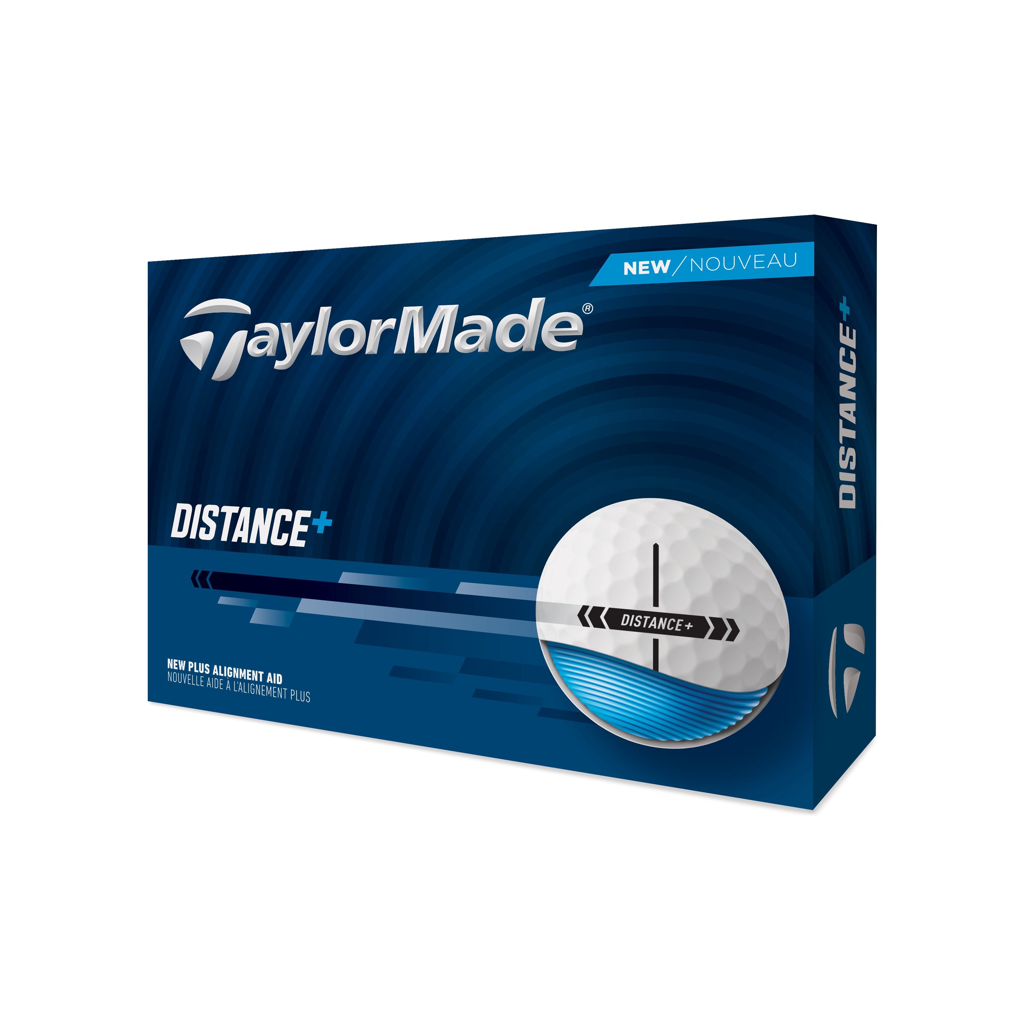 TaylorMade Balles Distance + Blanche 2025 (boite de 12)