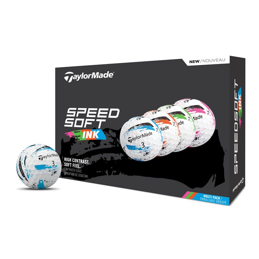 TaylorMade Balles SpeedSoft Ink Multi (Boite de 12)