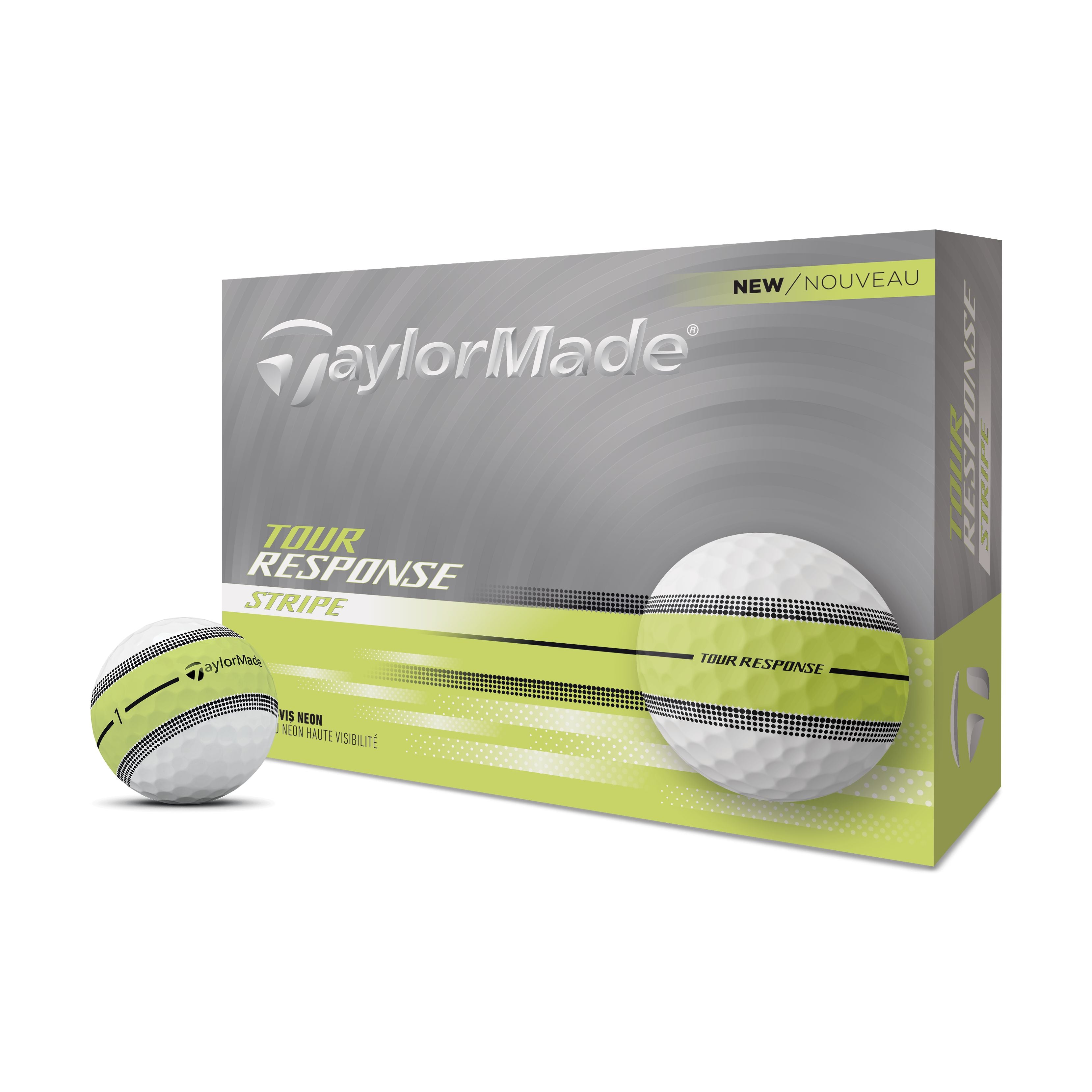 TaylorMade Balles Tour Response STRIPE 2025 (Boite de 12)