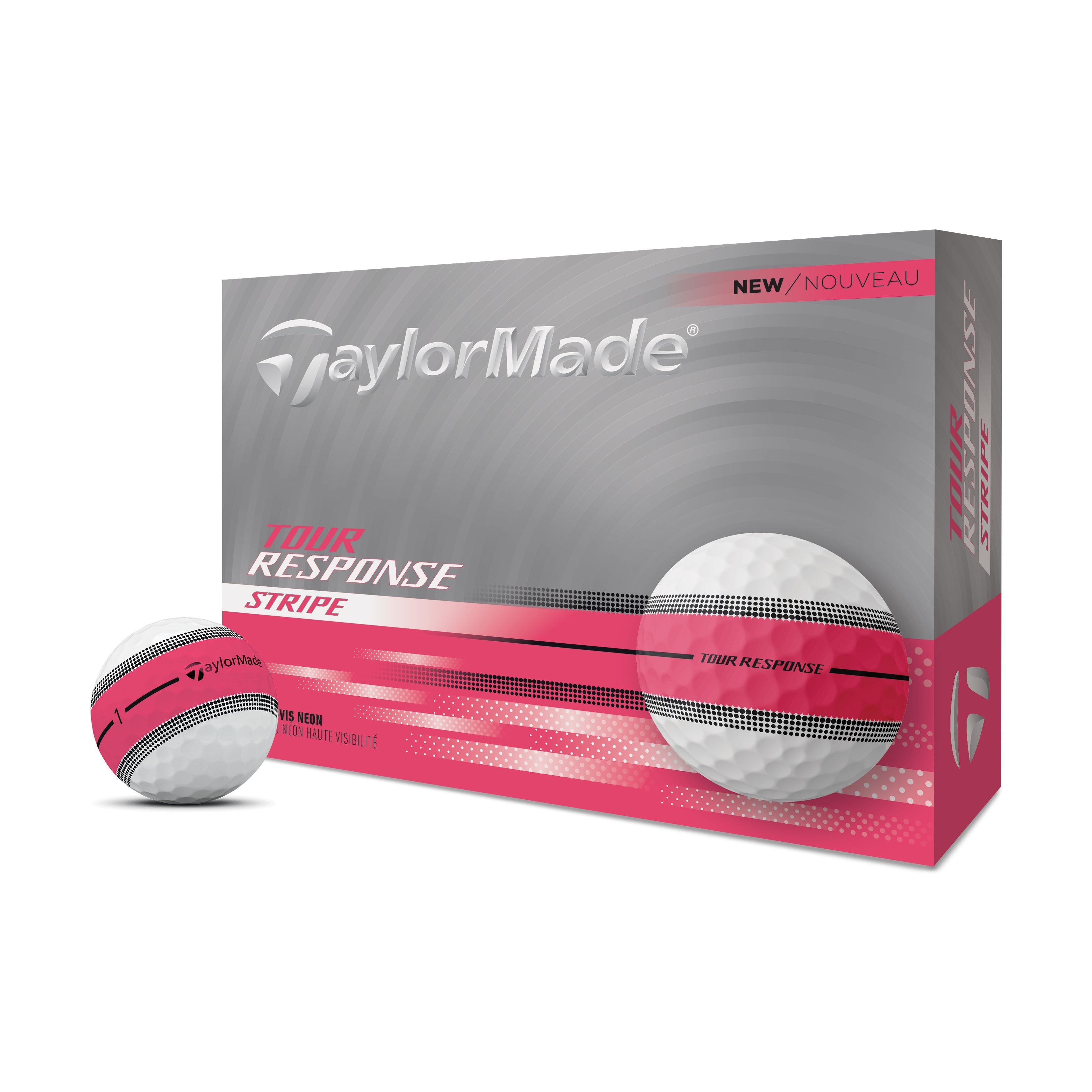 TaylorMade Balles Tour Response STRIPE 2025 (Boite de 12)