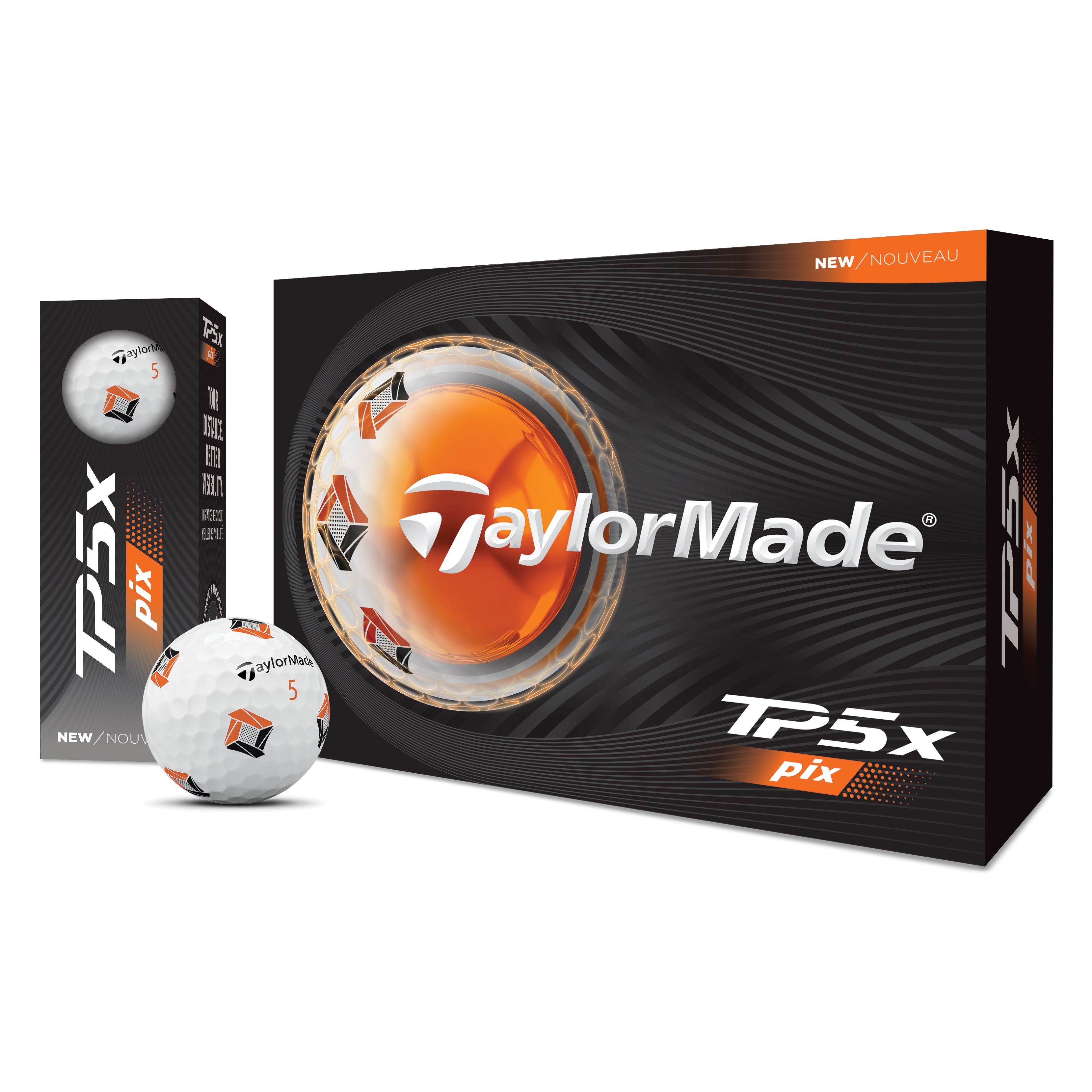 TAYLORMADE BALLES TP5X PIX 2026 (boite de 12)