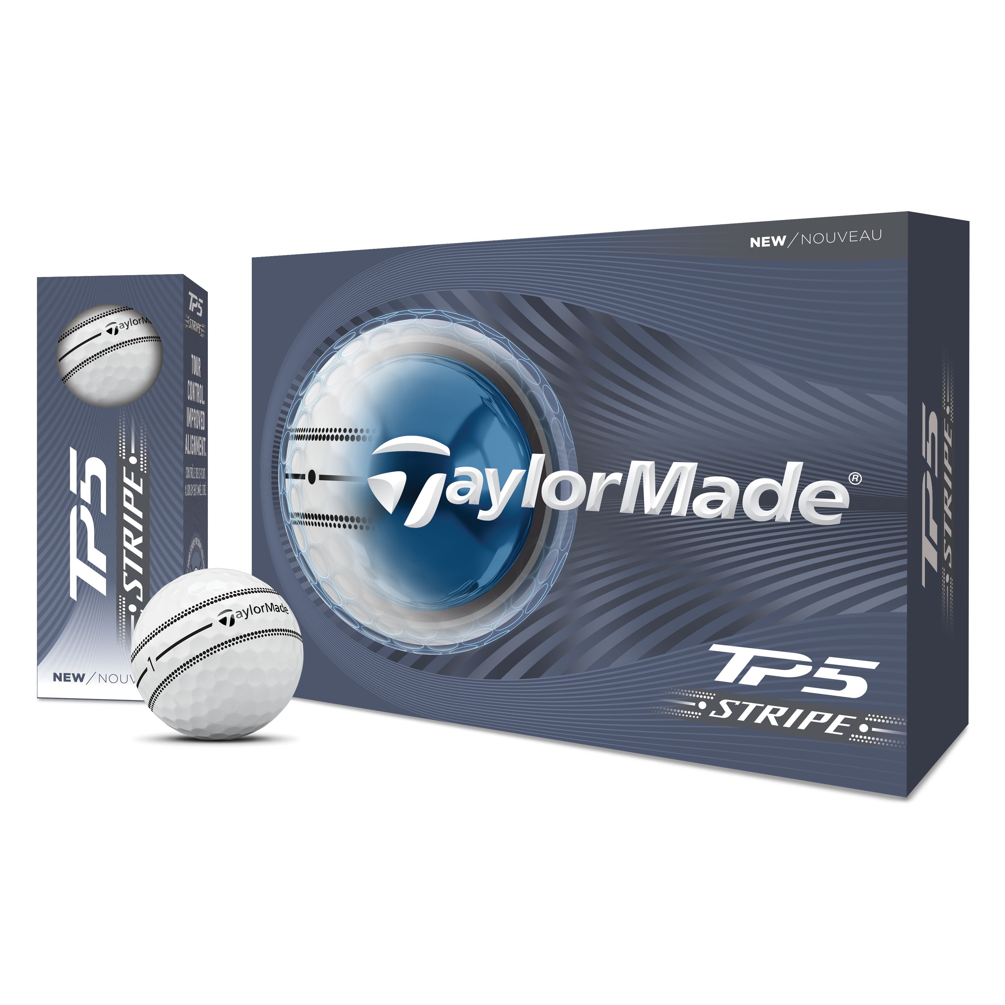 TAYLORMADE NEW BALLES TP5 Stripe 2026 (boite de 12)