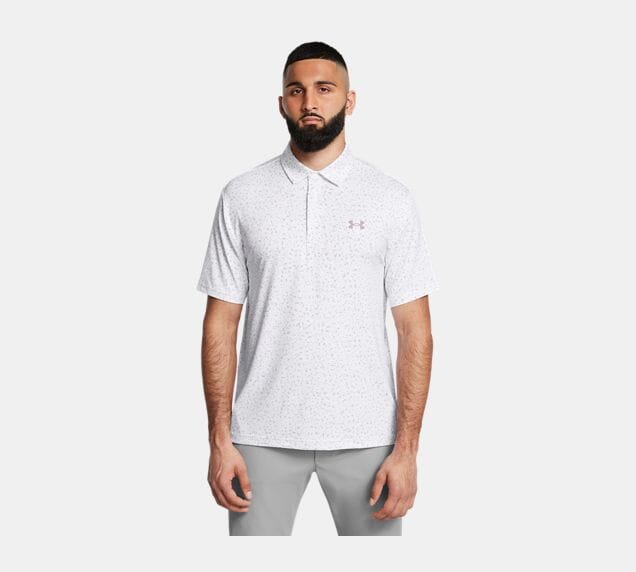 Under Armour Polo Playoff 3.0 Printed Micro Field White/Tetra Gray