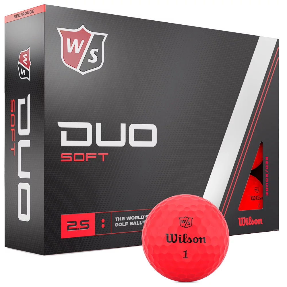 Wilson Balles 2023 Nouvelle Duo Soft Rouge (boite de 12) avec prix dégressif