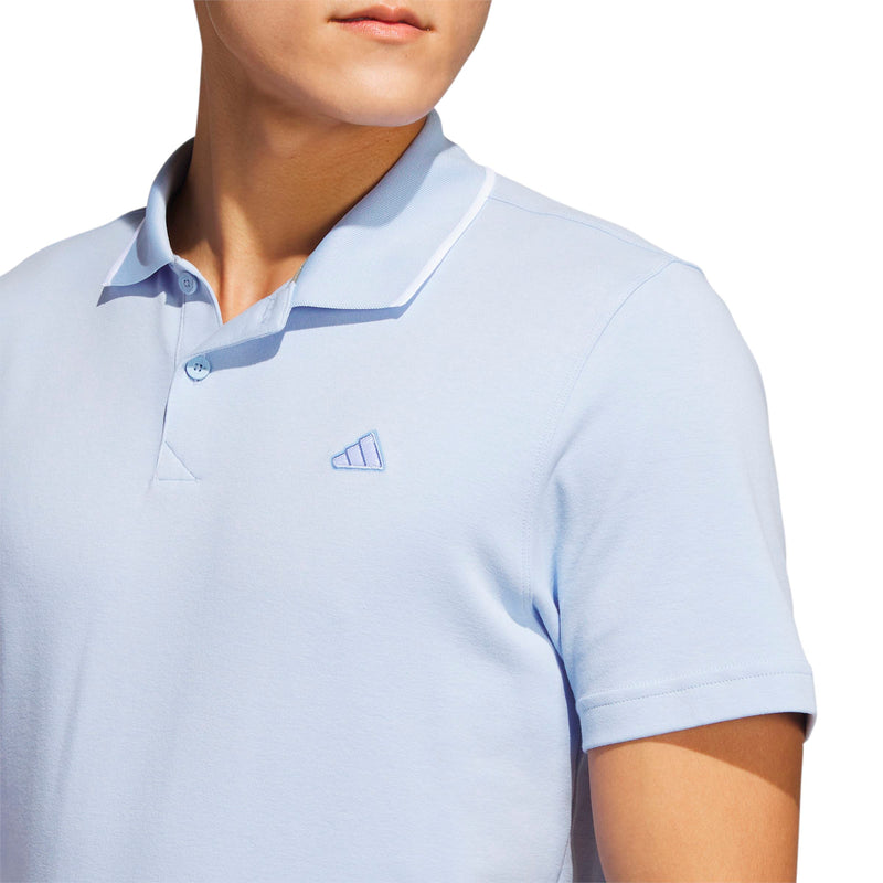 Adidas Golf Polo Go to Pique bleu claire Polos homme Adidas