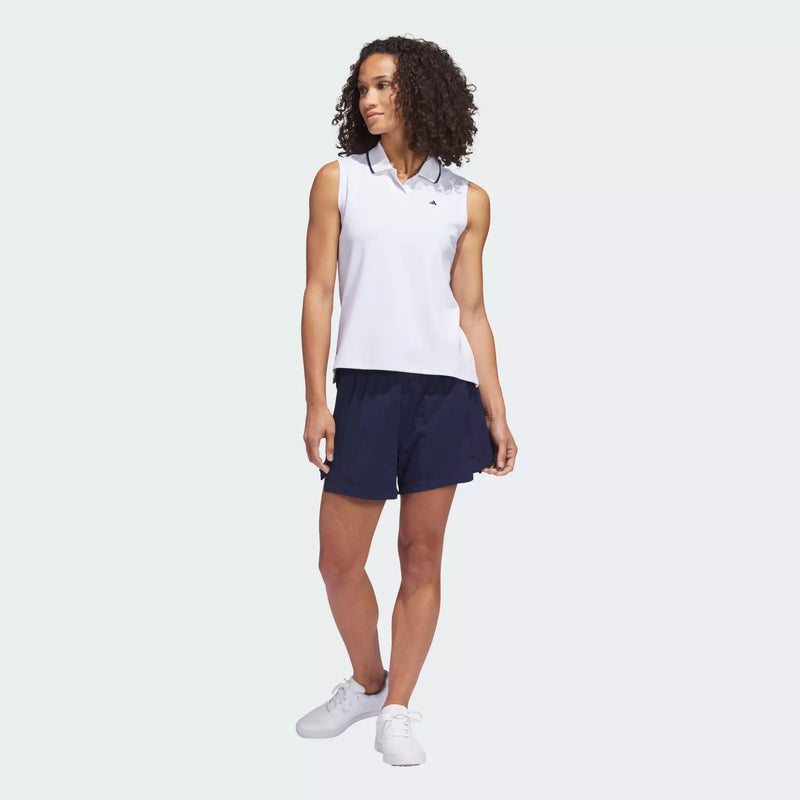 Adidas Golf Polo Sans manche Femme Blanc Polos femme Adidas