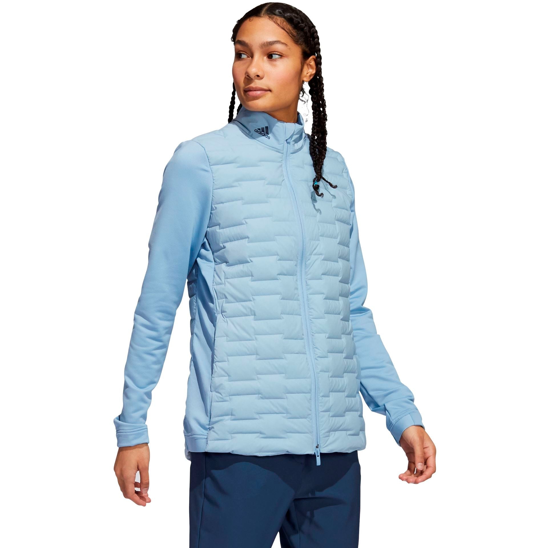 ADIDAS VESTE FROSTGUARD FULL-ZIP BLEU CLAIRE