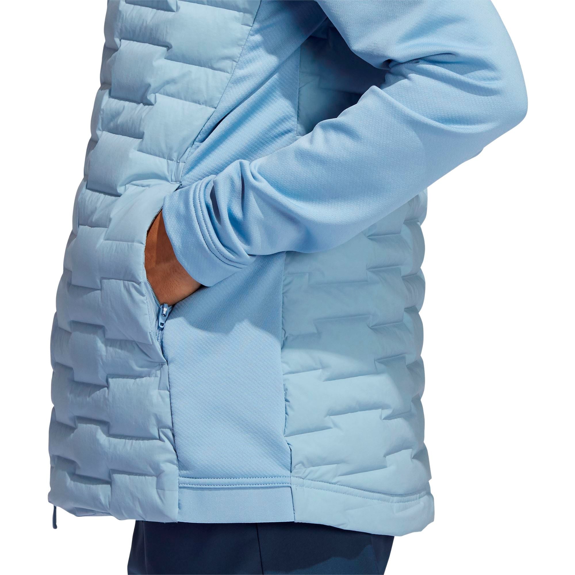 ADIDAS VESTE FROSTGUARD FULL-ZIP BLEU CLAIRE