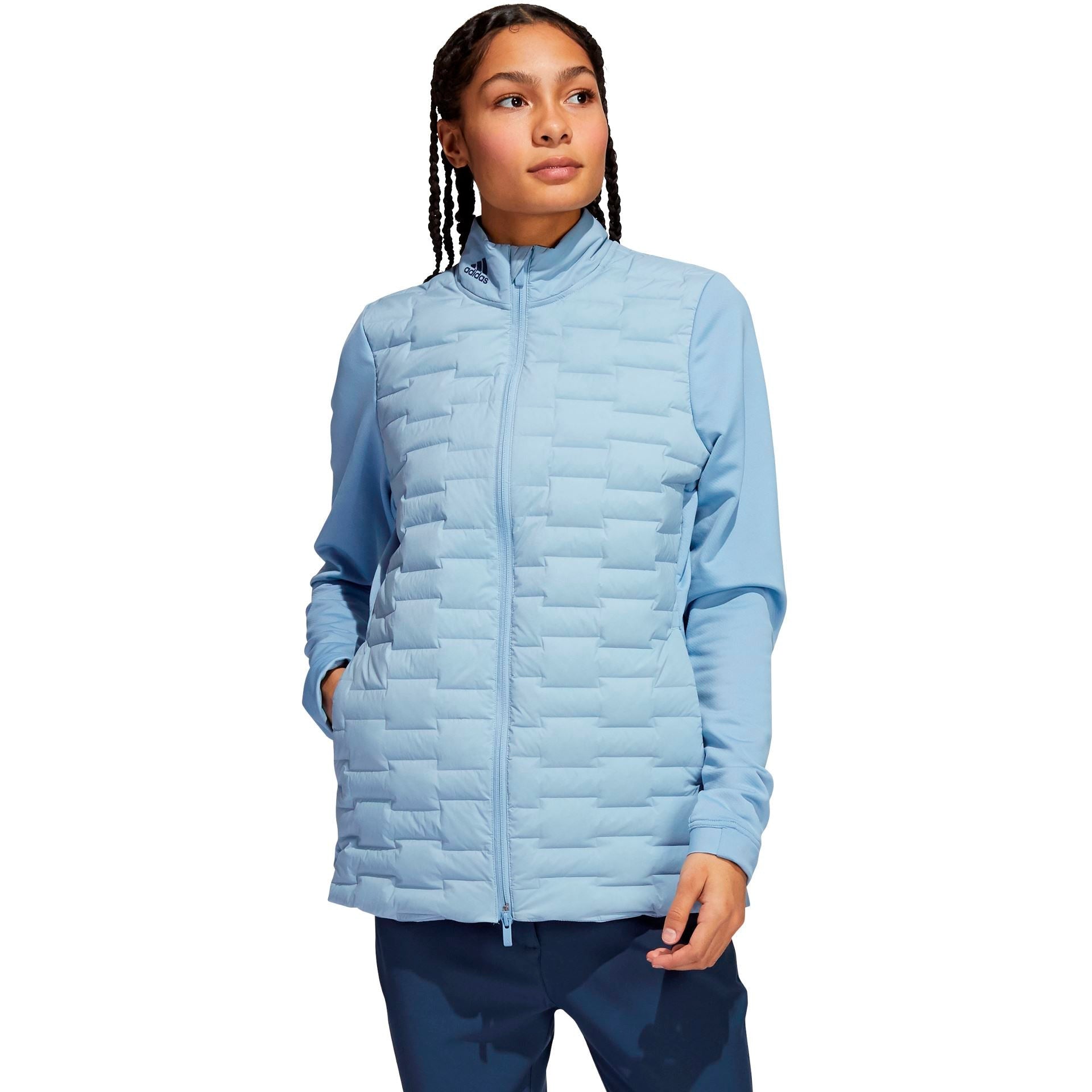 ADIDAS VESTE FROSTGUARD FULL-ZIP BLEU CLAIRE