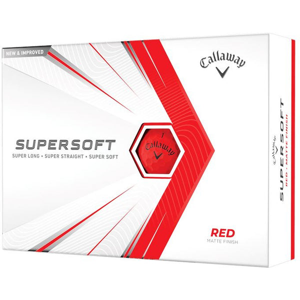 Callaway Balles Supersoft Rouge (boite de 12) avec prix dégressif Balles Callaway Golf