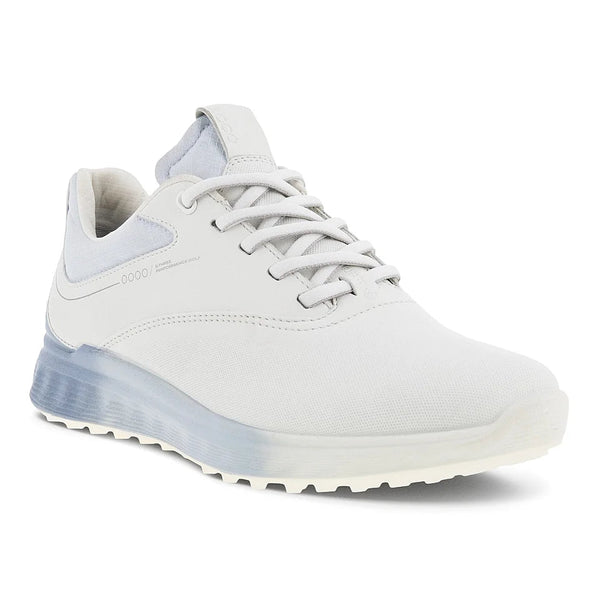 ECCO Chaussure de golf Women GOLF S-THREE Blanche bleu Chaussures femme Ecco