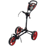 FASTFOLD chariot 3 roues ultra plat Noir ET ROUGE - Golf ProShop Demo