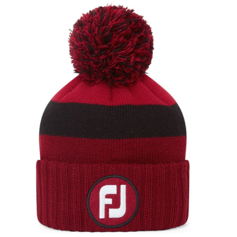 Footjoy bonnet à pompom Tonal Red black 2022 FootJoy