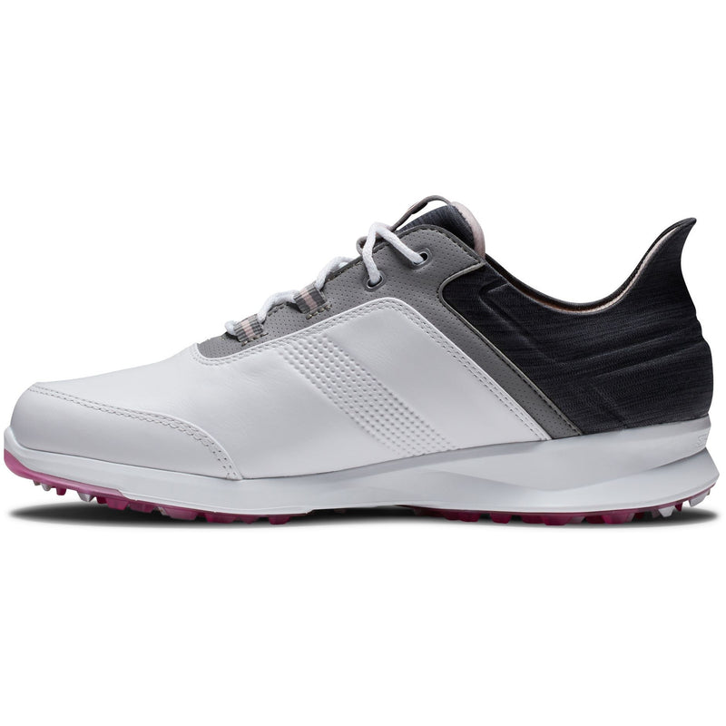 Footjoy Chaussure de golf 2023 Stratos Lady Blanc Anthracite Rose Chaussures femme FootJoy