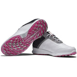 Footjoy Chaussure de golf 2023 Stratos Lady Blanc Anthracite Rose Chaussures femme FootJoy