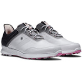Footjoy Chaussure de golf 2023 Stratos Lady Blanc Anthracite Rose Chaussures femme FootJoy