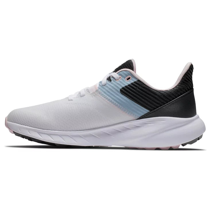 Footjoy Chaussure de golf FLEX LADY White Black Pink Chaussures femme FootJoy