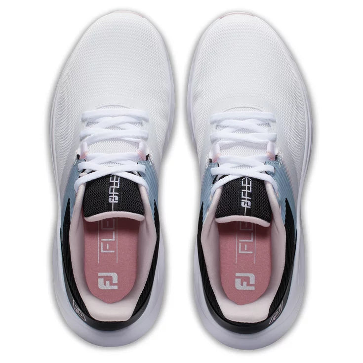 Footjoy Chaussure de golf FLEX LADY White Black Pink Chaussures femme FootJoy