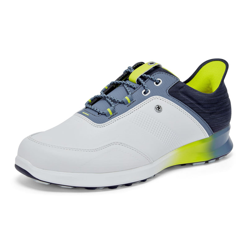 FootJoy chaussure de golf Stratos 2023 Blanc Bleu Yellow Chaussures homme FootJoy